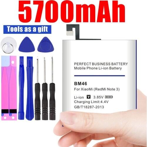 5400mAh BM46 Battery for Xiaomi Redmi Note 3 Xiao mi Hongmi note 3 Pro