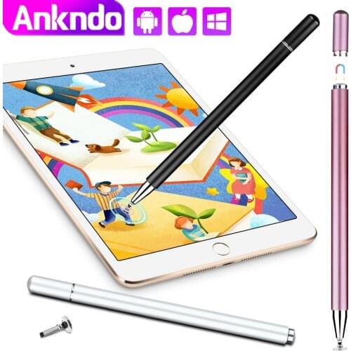 ANKNDO Capacitive Stylus for Phone Smart Touch Pen Suction Cup Metal Magnetic Cap for iPad Android Tablet Drawing Pencil