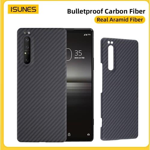 Pure Carbon Fiber Aramid For Sony Xperia 1 II Case Ultra Thin Lens Protection Ultra-light Luxury Business High-end Phone Cover