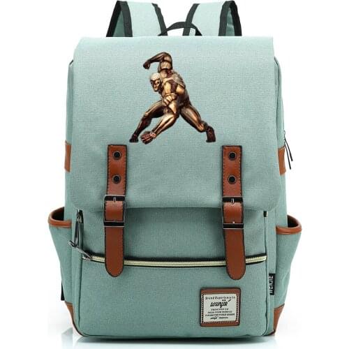B0809 Fashion Anime Wings Attack Titan Buckle Children School bag Teenagers Student Schoolbags Women Bagpack Men Backpack