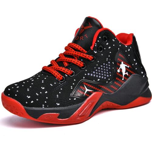 Brand High Quality Boys Basketball Shoes Non-slip Leather Kids Sneakers Children Sport Shoes Boy Child Trainer Basket Shoe Top