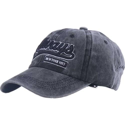 2021 New 100% Washed Cotton Baseball Cap Snapback Caps Retro Letter Bone Hats for Men Women Gorras Hombre Dad Casual Casquette