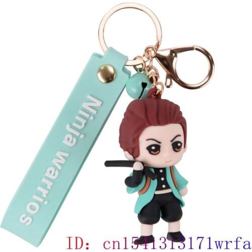 PVC Ninja Doll Keychain Bag Pendant Cute Anime Key chain Cartoon Women Gift Kawaii Keyring Fashion Silica gel Men Decorations