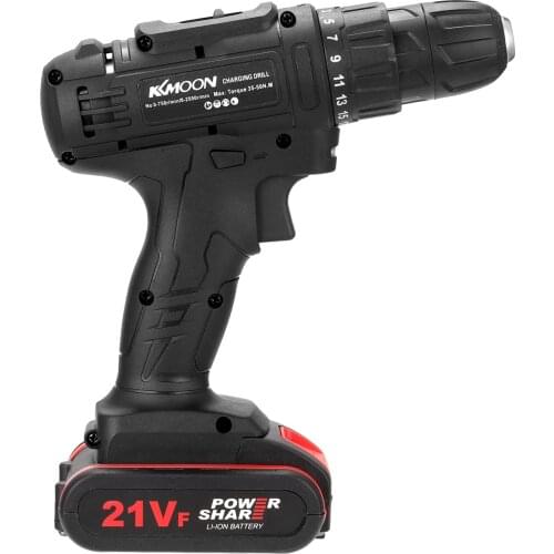 21VF Electric Drill Electric Screwdriver Mini Screwdriver Rotation Ways Speeds Torques Adjustable with Two Batteries Power Tools