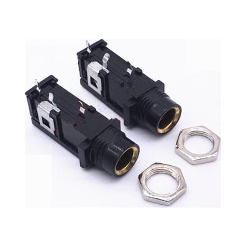 6.35MM female socket 6.5 jack guitar microphone microphone socket PCB panel audio socket straight into three feet