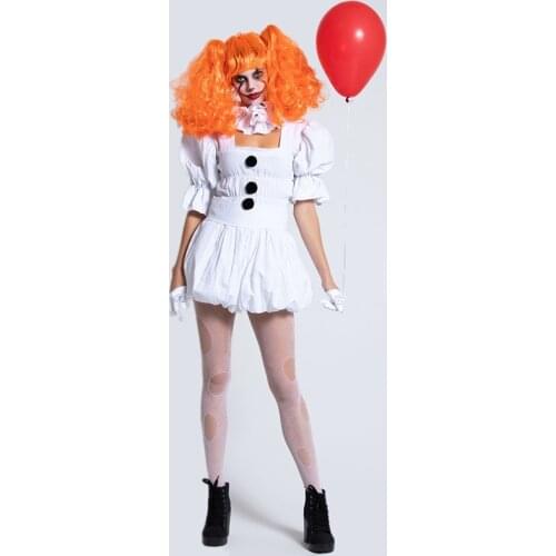 Halloween Horror Scary Killer Clown Costume Carnival Party Stage Performance Circus Pennywise Fancy Dress