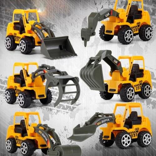 New Boy Toy Car Excavator Color Random Child Inertia Model Engineering Car Gift Supermarket Gift Excavator