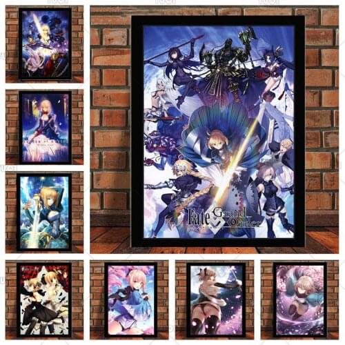 Fate/Stay Night Japanese Anime Cartoon Comics Picture Kids Room Living Sofa Wall Art Home Decor Quality Canvas Painting Posters