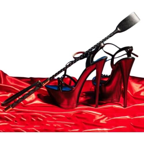 45cm Horse Whip Sex Spanking Knout Pu Leather whip With Sword Handle Lash Fetish Flogger Adult Sex Product For Couples Women