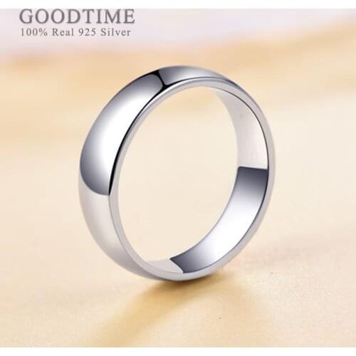Fashion Ring For Man Woman Man Pure 925 Silver Ring Trendy Smooth Wedding Ring Silver Jewelry Accessories For Lovers Gift