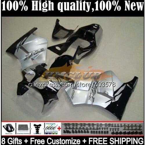 Body For HONDA VFR400 R V4 VFR400RR RVF400R VFR400R 1987 1988 34CL.16 RVF VFR 400 R RR 400R CC NC24 87 88 Fairings Black silver
