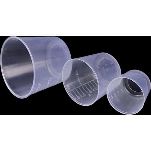 1PC/2PCS 200ml 100ml 50ml 1000ml Measuring Cup Labs Plastic Graduated Beakers Kitchen Tools Accessories