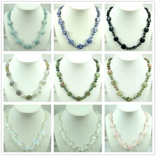 Natural stone Turquoises Quartz Crystal Opal aventurine tiger eye pendant for diy Jewelry making necklace Accessories