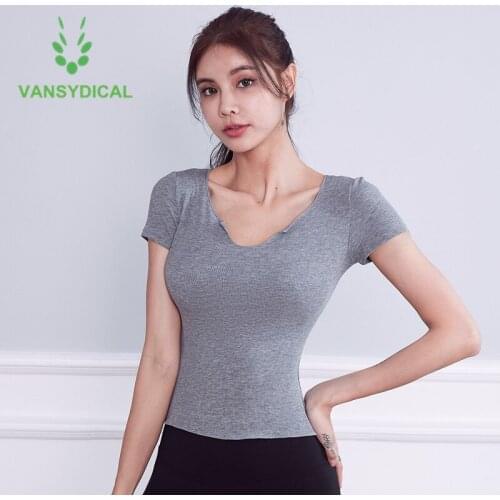 New Women Gym Yoga Shirts Slim Fitness Sports Short Sleeve Quick Dry Summer Workout Training Running T-shirts Sportswear Tops