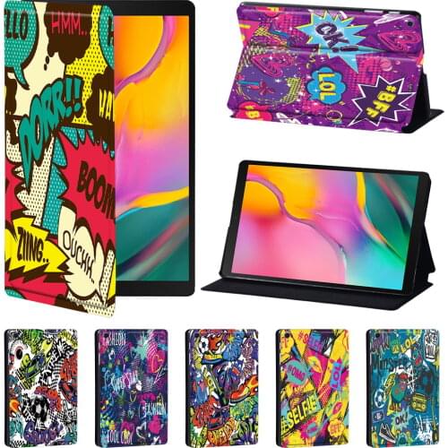 For Samsung Galaxy Tab S4 T830 10.5"/S5e T725/S6 T865/S6 Lite 10.4" P615/S7 T870 11" Graffiti Art Pattern New Tablet Folio Cover