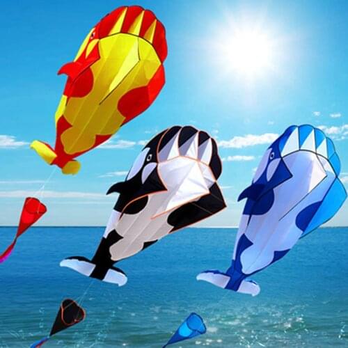 3D Huge Frameless Soft Parafoil Giant Killer Whale Kite With 30m Kites String 3D Software Kite Outdoor Entertainment