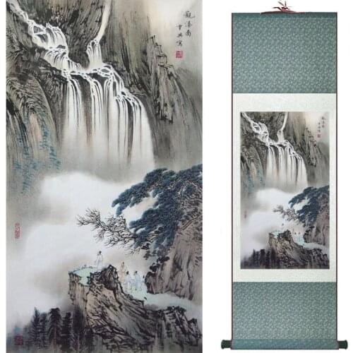 Landscape painting Home Office Decoration Chinese scroll painting landscape art painting Winter art painting TXTX2018010301