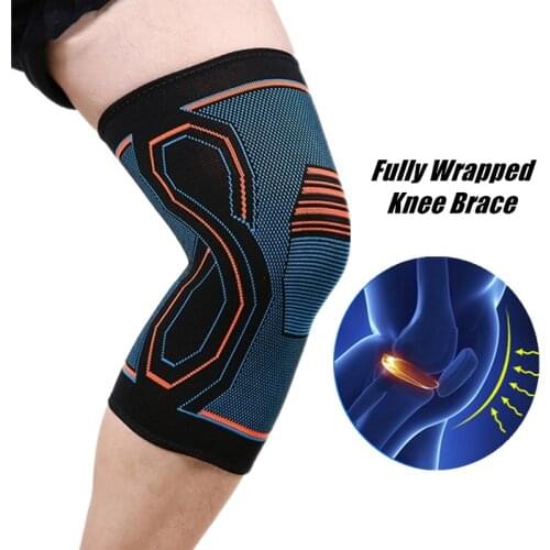 Knee Brace Support Sports Elastic Nylon Compression for Volleyball Basketball Joint Pain Relief Breathable Knee Sleeve Pads