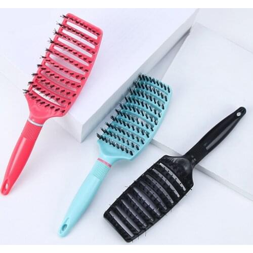 Hair Comb Hairdressing Big Bend Comb Women Man Hair Brush Anti-knot Anti-Static Scalp Care Styling Tool Barber Accessories