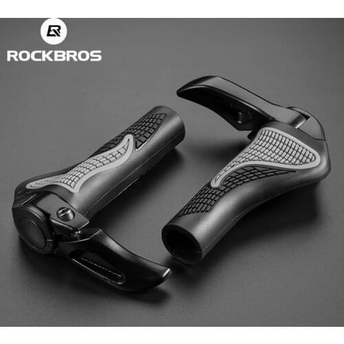 ROCKBROS Bicycle Grips Cycling Shockproof Bike Grips Horns Shofar Bike Handlebar Grips MTB Cycling Handlebar Rubber Casing