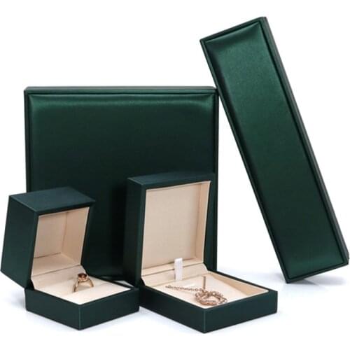 Luxury Leather Jewelry Packaging Box Rings Pendants Gift Boxes Necklace Jewelry Organizer Storage Case