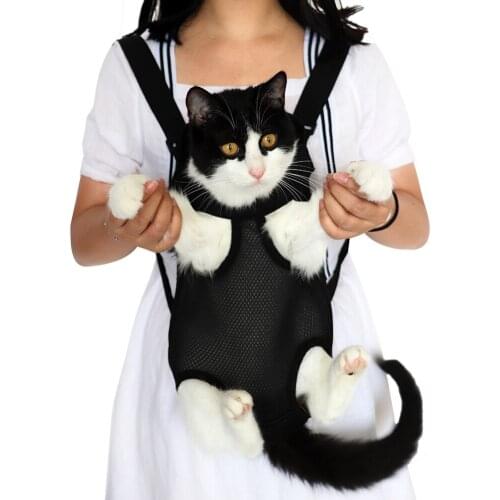 Pet Dog Carrier Backpack Mesh Black Portative Outdoor Travel Products Breathable Shoulder Bags for Small Dog Cats