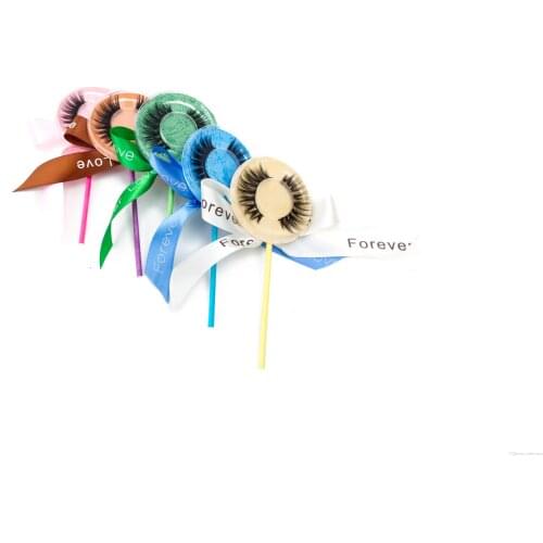 Seashine False Lashes Strip Lashes 3D Mink Lashes Lollipop Lashes Mink Lashes Makeup Accept Private logo Eyelashes Extension