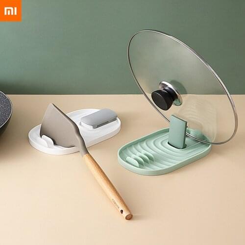 Xiaomi Kitchenware Storage Rack Pan Pan Lid Cover Rack Bracket Spoon Mat Countertop Multifunctional Kitchen Gadget Storage Rack