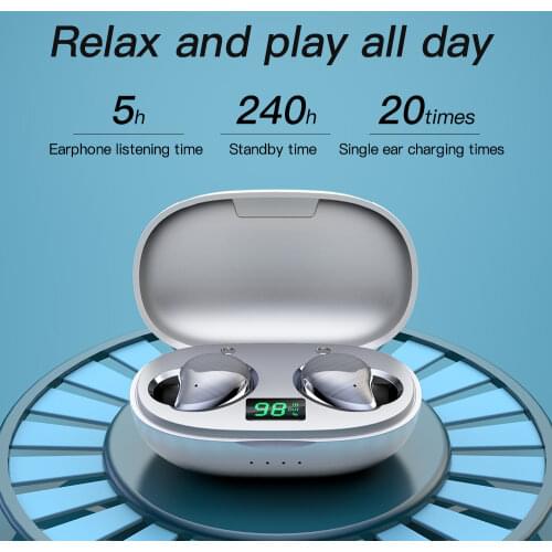 HE-11 TWS bluetooth headset 5.0 mini in-ear noise reduction sports stereo gaming headset IOS Android Huawei mobile phone