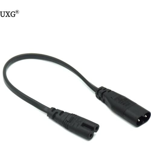 IEC 320 2-Pin C7 Female To C8 Male Figure 8 Power Adapter Extension Cable 30CM -B119