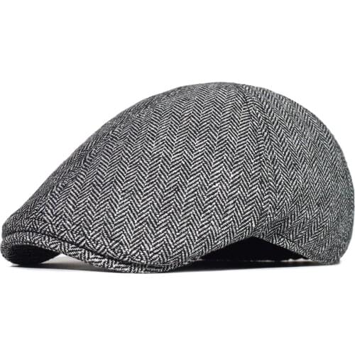 Vintage Herringbone Beret Double Wearing Style Men Hats Newsboy Cap British Western Style Ivy Cap Classic Hats Woman