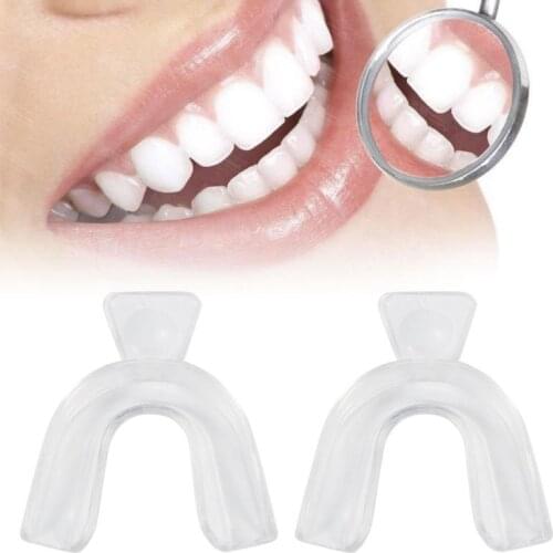 2 Pcs Thermoforming Mouth Teeth Whitening Tray Bleaching Tooth Whitener Mouth Guard Care Oral Hygiene Oral Care 1pair