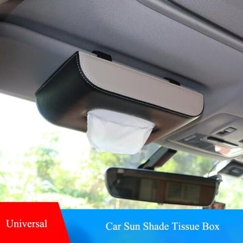 23.8*13*5cm Universal PU Car Tissue Box Auto Car Hanging Napkin Paper Box Tissue Storage Boxes For Car Organizer Accessories