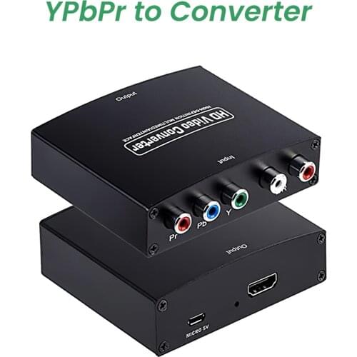 YPbPr To HDMI-Compatible Converter HD Video Converter Supports Real Analog Video Output Of UXGA & 1080P 10-bit DAC YPbPr Adapter