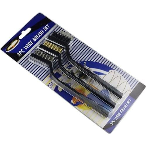 Tactical gun accessories M4 ar15 accessories 7 inches 3pcs mini wire brush set Gun Care Rifle Cleaning kit for hunting airsoft