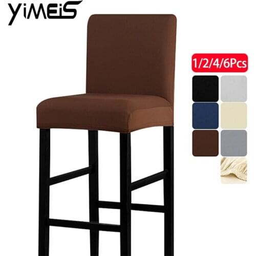 Bar Chair Cover Elastic High Stool Chair Protector Seat Covers Slipcover for Hotel Wedding Party Dining Room Home Decor