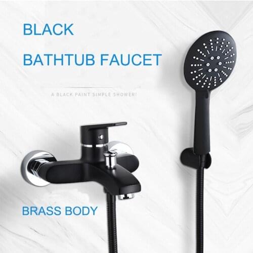 Free shipping Polished Chrome Finish New Wall Mounted Shower Faucet Bathroom Bathtub Shower Tap Mixer Faucet