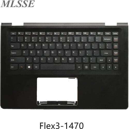 For Lenovo Flex3-1470 YOGA 500-14IBD Laptop keyboard Palmrest US Layout Full Tested