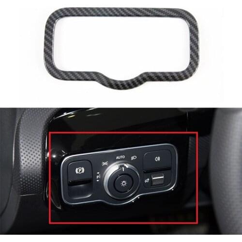 For Mercedes-Benz GLA-Class H247 GLA200 220 250 2020 2021 ABS Chrome Head Light Switch Button Control Panel Cover Trim