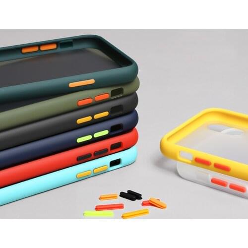 Dual Color Matte Case Cover Redmi 9A 9C 7A 8 8A Note 9s 9 8T 7 8 Pro Colorful PC Soft TPU for Xiaomi Mi 10 9 Lite 9T POCO X3 NFC