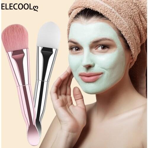 ELECOOL 1pcs Practical Facial Silicone Brushes Makeup Brushes Soft Portable Mask Brushes Cosmetic Tools For Women DIY Mask