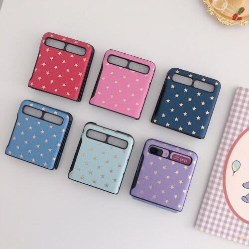 For Galaxy Z Flip Back Film Galaxy Z Flip Case SM-F700F case Phone Case Galaxy Z Flip Genuine Leather Protection Cover