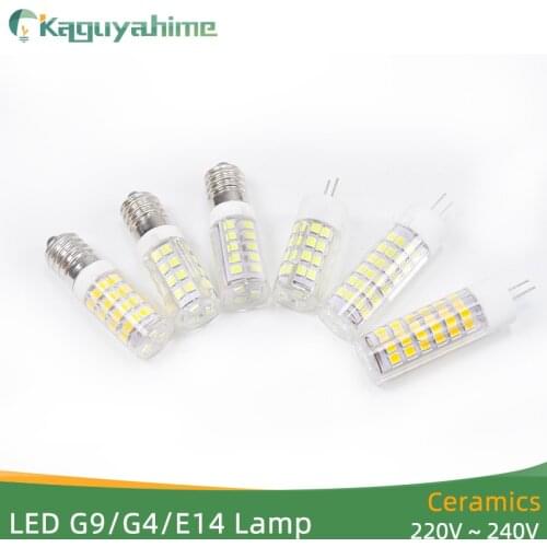 Kaguyahime Ceramic Dimmable Mini LED G9 Light G4 Led Lamp E14 Bulb 220V 12V LED Bulb G9 3W 5W 6W 7W 9W 10W 12W COB SMD 2835 2508