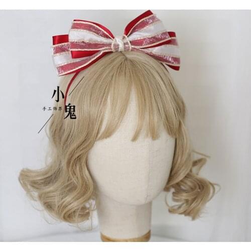Lolita hair KC joker hair hoop sweet Lolita bowknot multicolor secondary yuan headdress maid daily
