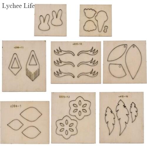 Lychee Life Personality Steel Dies Cut Punching Tools DIY Handmade Wooden Cutting Mold Leather Crafts Accessories