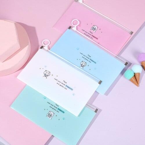 4-Piece Mask Storage Bag Holder, Reusable Storage Bag, File Bag, Different Colors, Cute Zipper With Loop