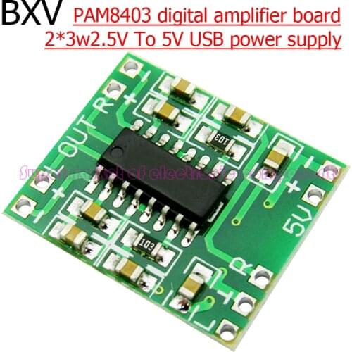 （5piece) PAM8403 Module Super Mini Digital Amplifier Board 2 * 3W Class D Digital 2.5V To 5V Power Amplifier Board Efficient