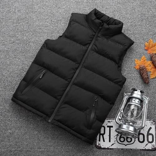 Plus Size L-8XL Sleeveless Jackets Mens Cotton-padded Down Vest Homme Casual Thicken Waistcoat Chalecos Para Hombre VT-247