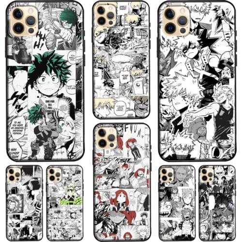 My Hero Academia Manga Collage BNHA Soft TPU Cover For iPhone 12 Mini 11 Pro Max XS 6S 7 8 Plus 5S SE 2020 X XR Phone Case