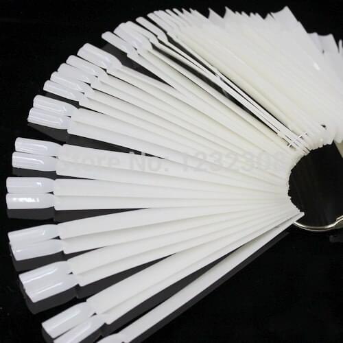 Natural color 50colors 13cm Nail Art design Board nail Tips board nails Practice perfect for nails Free Shipping